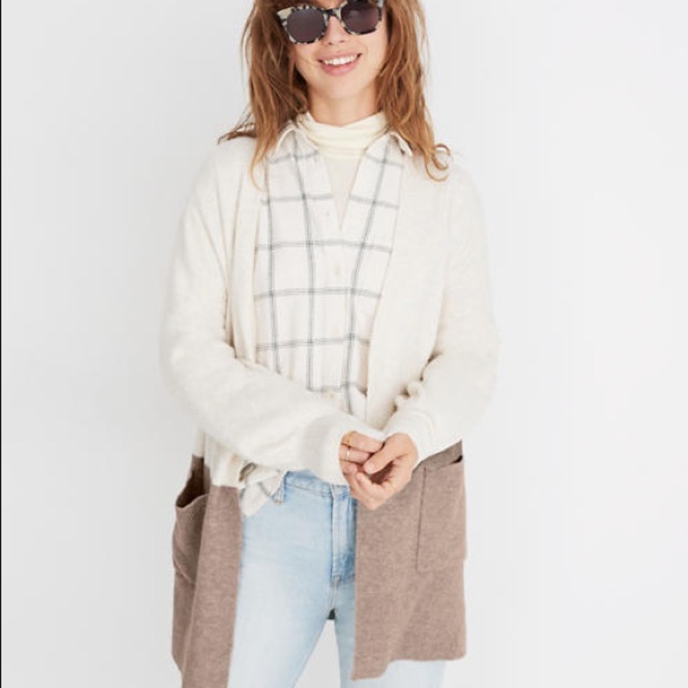 Kent Colorblock Cardigan Sweater In Coziest Yarn